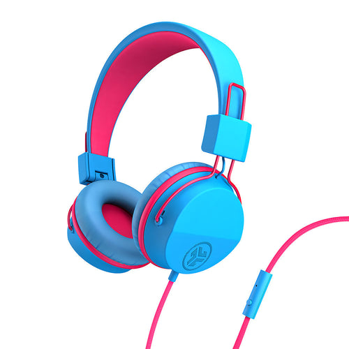 JBuddies Studio On-Ear Kids Wired Type-C Headphones Blue/Pink