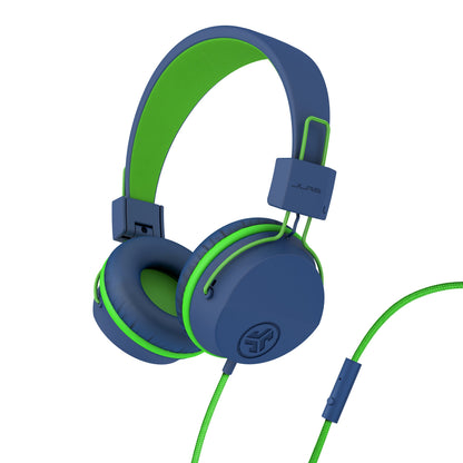 JBuddies Studio On-Ear Kids Wired Type-C Headphones Blue/Green