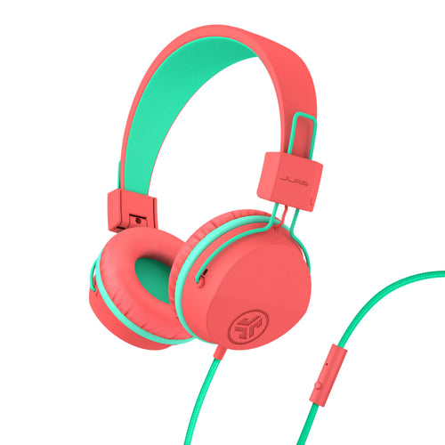 JBuddies Studio On-Ear Kids Wired Type-C Headphones Peach