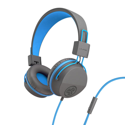 JBuddies Studio On-Ear Kids Wired Type-C Headphones Blue/Gray