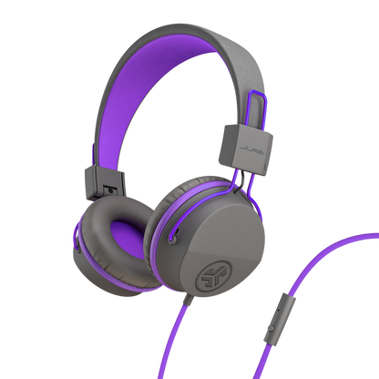 JBuddies Studio On-Ear Kids Wired Type-C Headphones Graphite/Violet