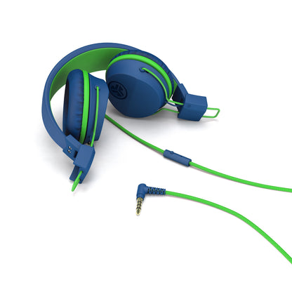 JBuddies Studio On-Ear Kids Wired Type-C Headphones Blue/Green