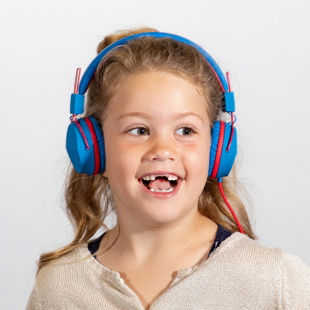 JBuddies Studio On-Ear Kids Wired Type-C Headphones Blue/Pink