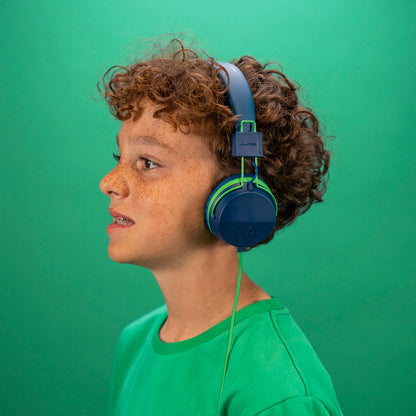 JBuddies Studio On-Ear Kids Wired Type-C Headphones Blue/Green