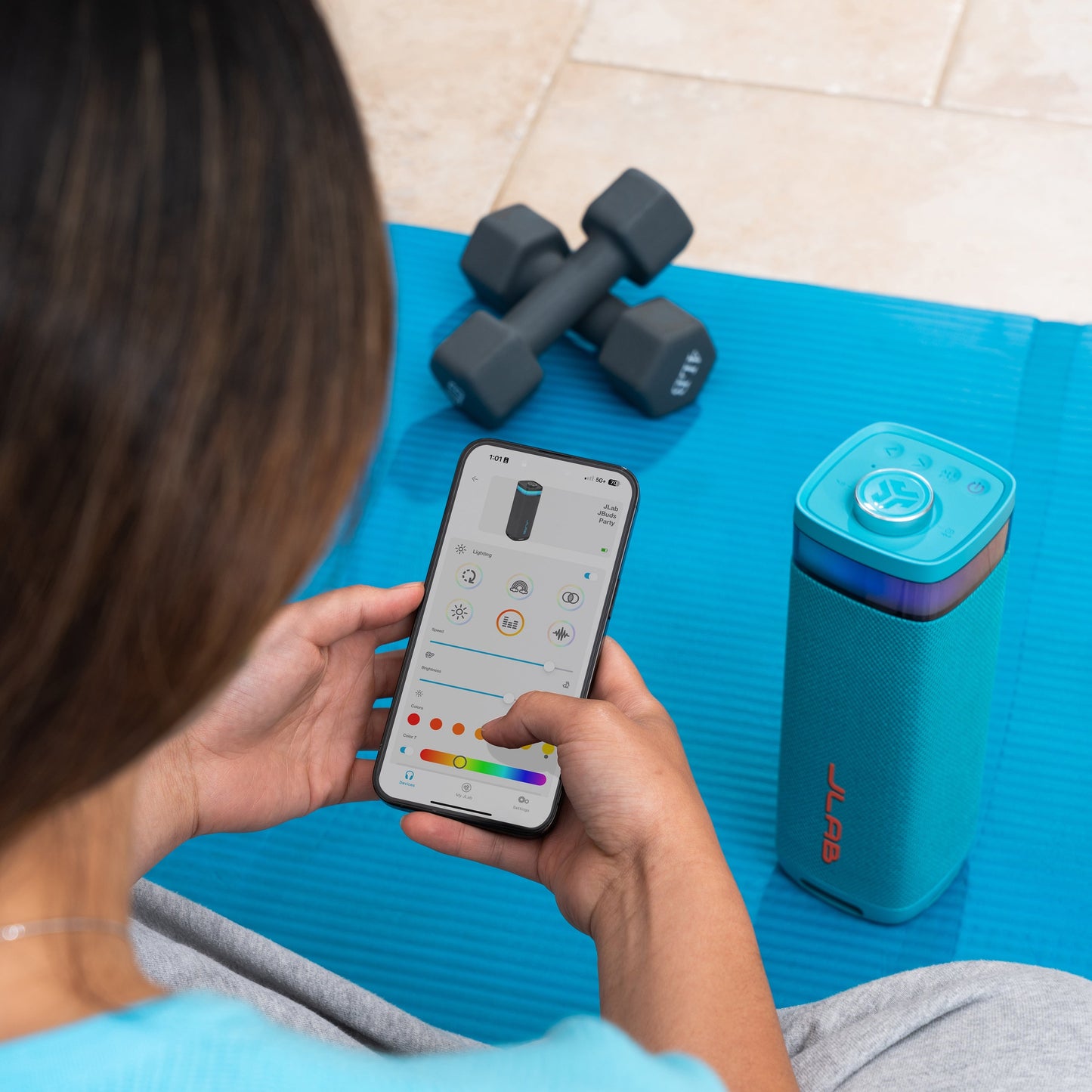 JBuds Party Portable Bluetooth Speaker Cyan