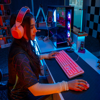 Nightfall Full-Size Wired Gaming Keyboard Pink