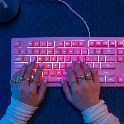 Nightfall Full-Size Wired Gaming Keyboard Pink