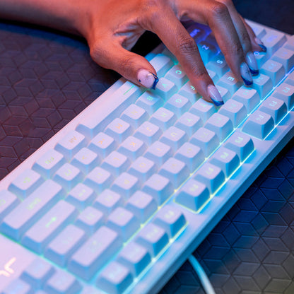 Nightfall Full-Size Wired Gaming Keyboard White