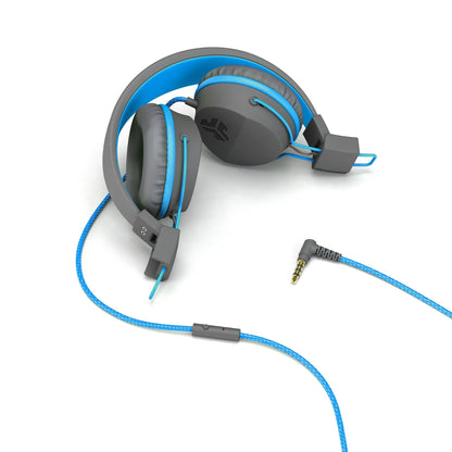 Neon Wired On-Ear Headphones Graphite/Blue